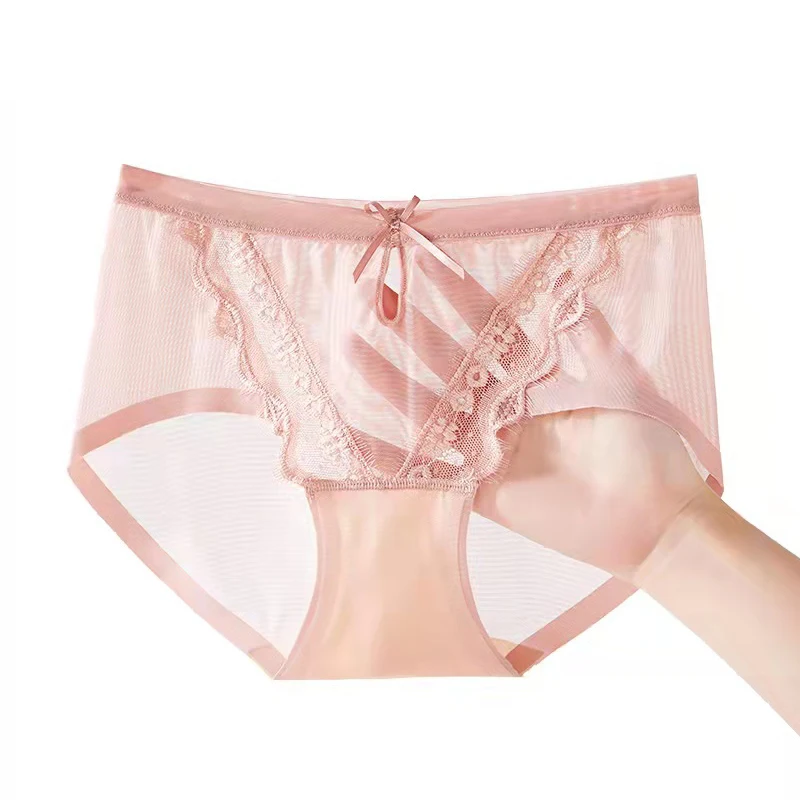 

Skin Friendly Comfortable Soft Breathable Underwear Translucent Women's Panties With Lace