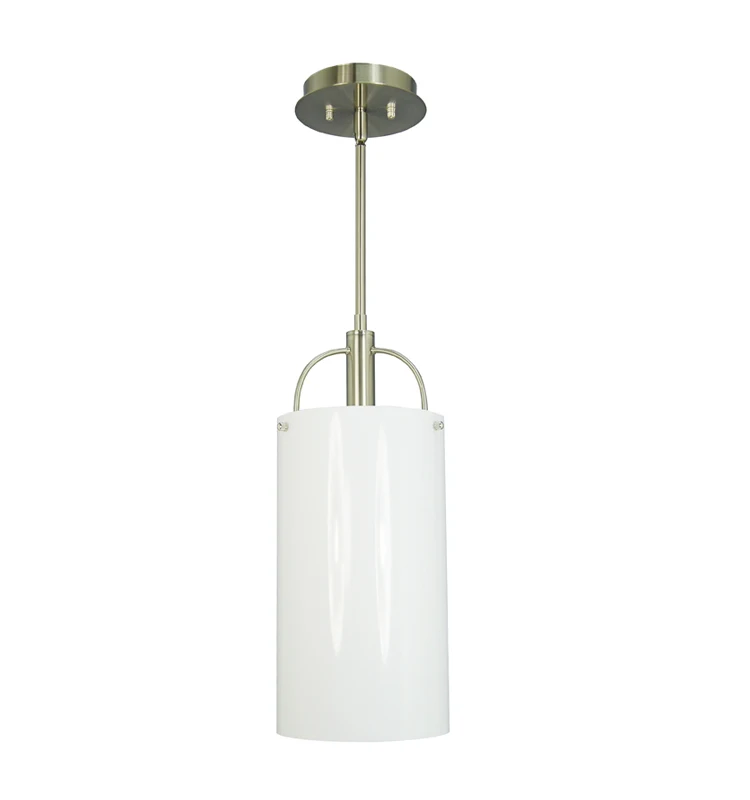 Contemporary 1 Light Hanging Kitchen Lights, Modern Brushed Nickel Pendant Lighting for Home & Hotel