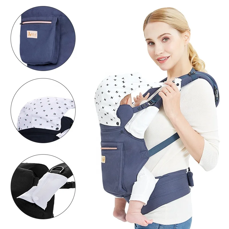 Baby Carrier Ergonomic 100 Cotton 3 In 1 Infant Protective Hat Carrier