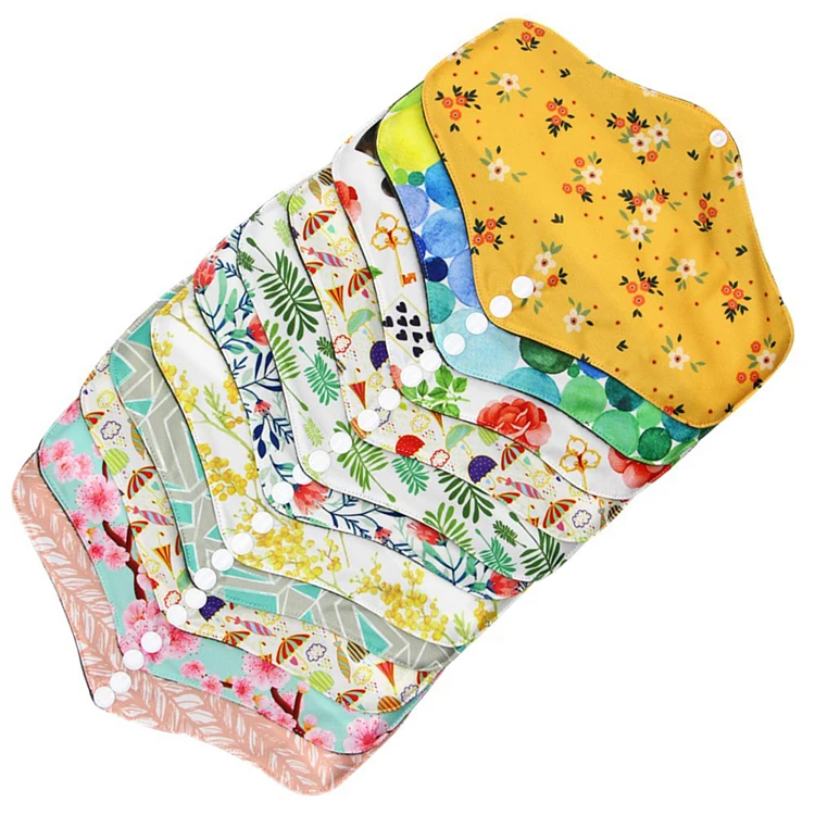 

Customize Washable Reusable cloth Sanitary Napkin Menstrual Pads Bamboo charcoal Sanitary Pads for women, Customize any color