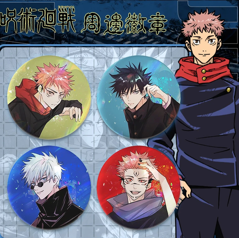 

Enthusiastic Jujutsu Kaisen Emblem Gojo Satoruyuji Itadori Fushiguro Megumi Person's Badge