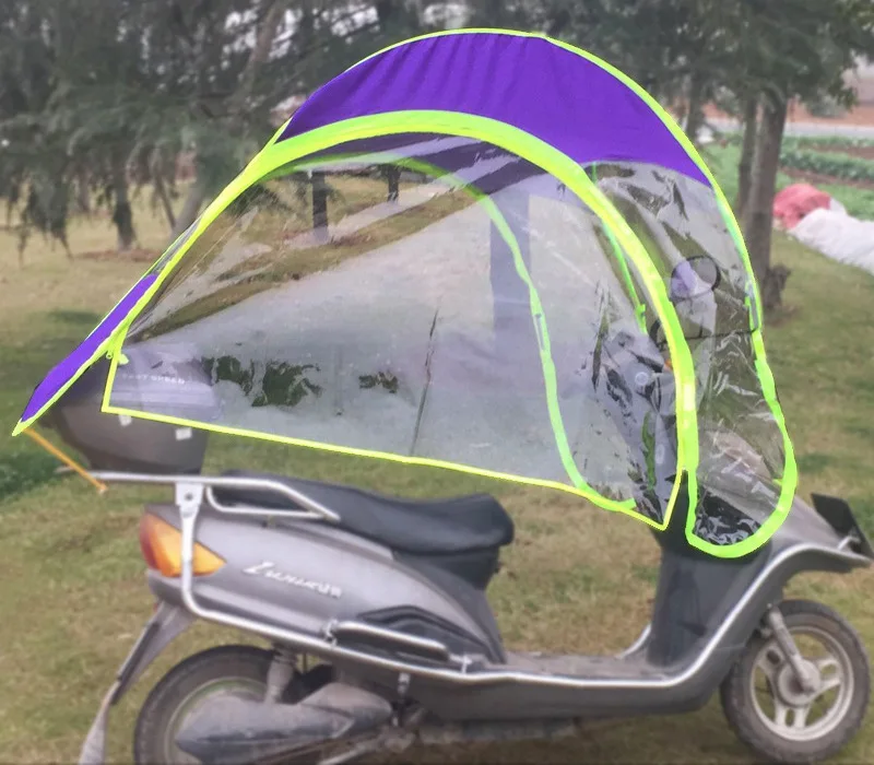 

Full covered motorcycle umbrella outdoor windproof rainproof sunshade cover umbrella electric scooter umbrella for rain, Customized color