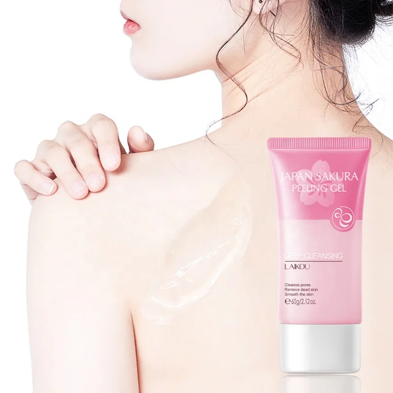 

Laikou 60g Japan sakura body cream moisturizing cleansing smooth nourishing brightening dullness improving dead skin peeling gel