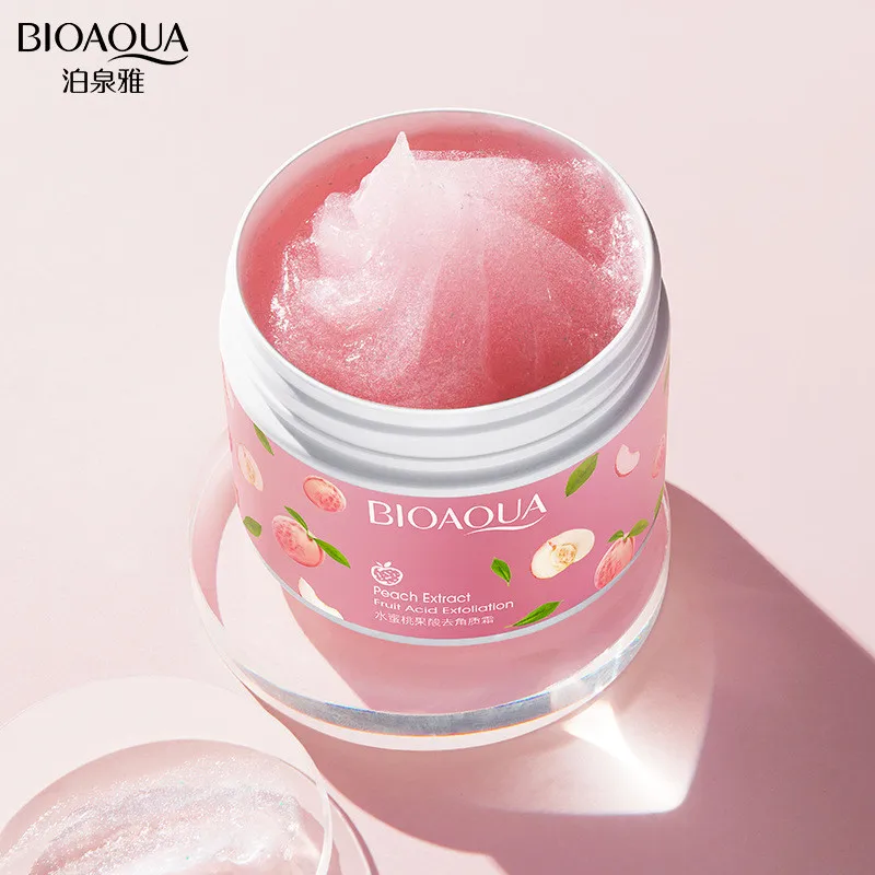 

BIOAQUA Body Neck Legs Back Peach Extract Fruit Acid Exfoliation Cream Scrub 140G Korean Makeup Products