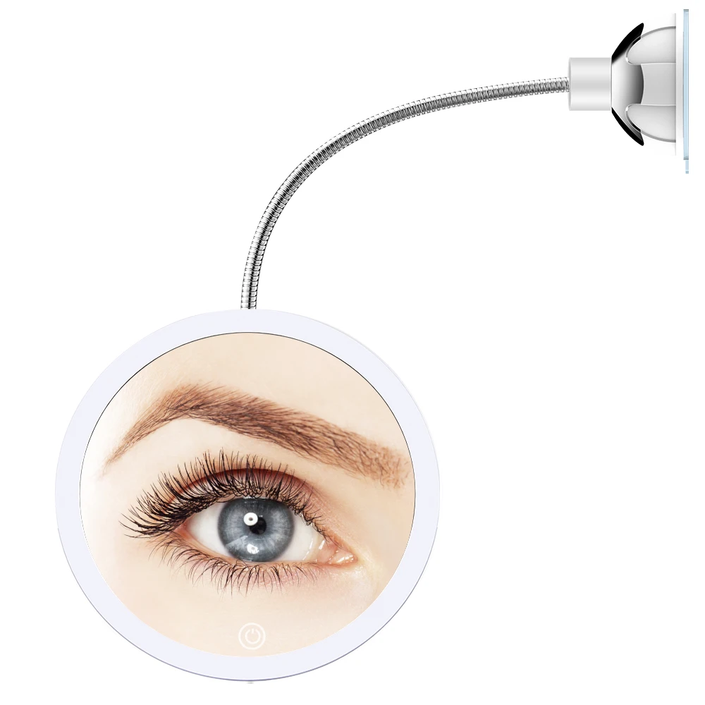 

M7 Stick on Wall Mount Magnifying Led Light Cosmetic Makeup Mirror with 10X Magnification