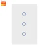 Xenon Electric Wifi Switch US Standard AC100V-240V Crystal Glass Panel Touch Power Smart Window Curtain Switch