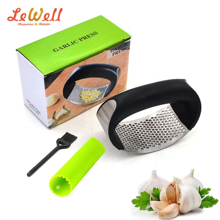 Kitchen accessory high quality Safe Material good cook rocking garlic press and peeler set for cook