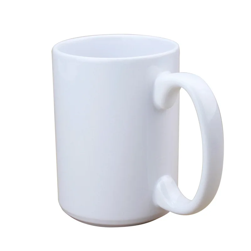 

hot sell enamel mug sublimation mugs 15 oz for sublimation White sublimation coffee mugs, As picture show
