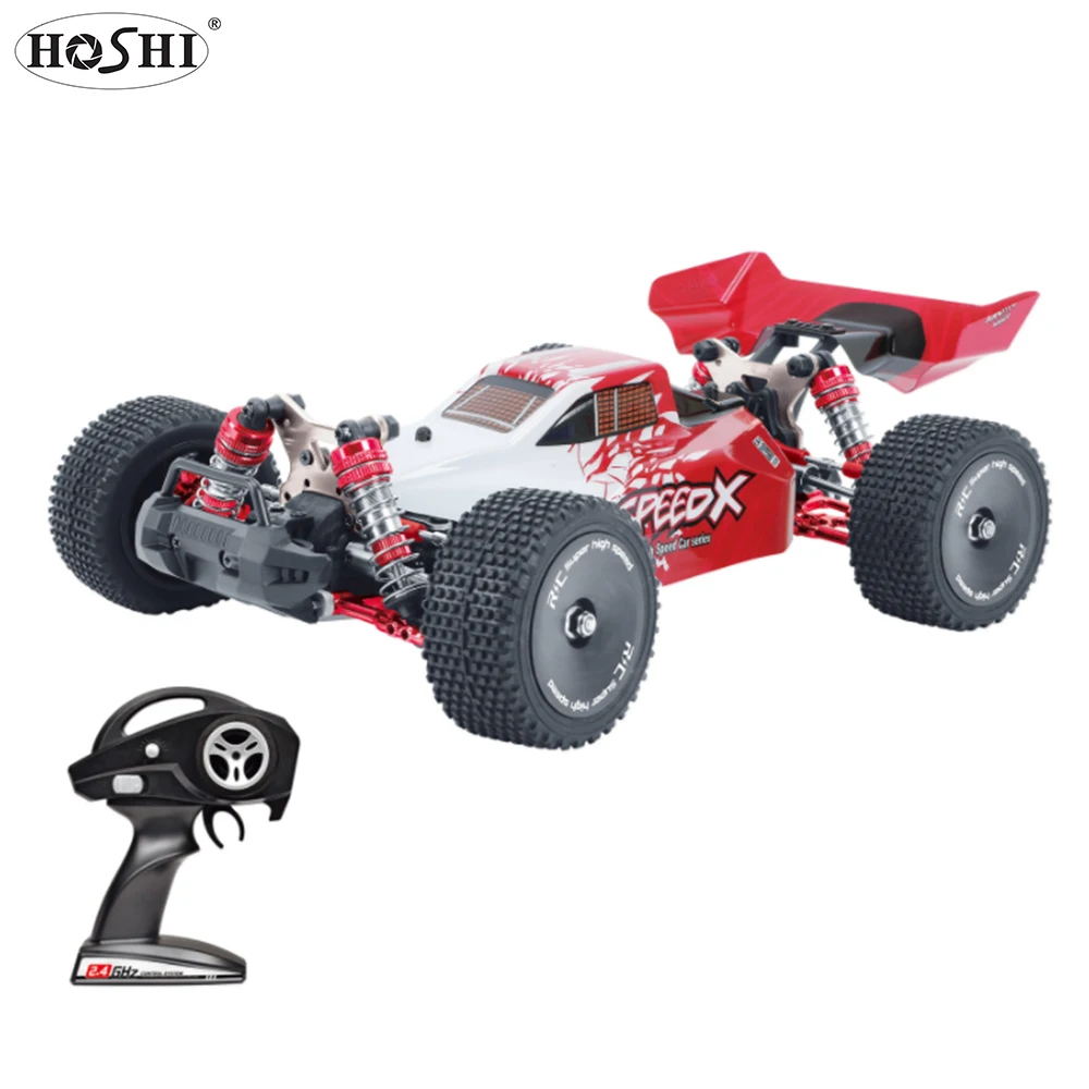 

Hot XLF F16 Car RTR 1:14 RC Racing Car 2.4G 4WD 60km/h Metal Chassis Full Proportional RC Controlled Vehicles Model for Kid, Red / blue