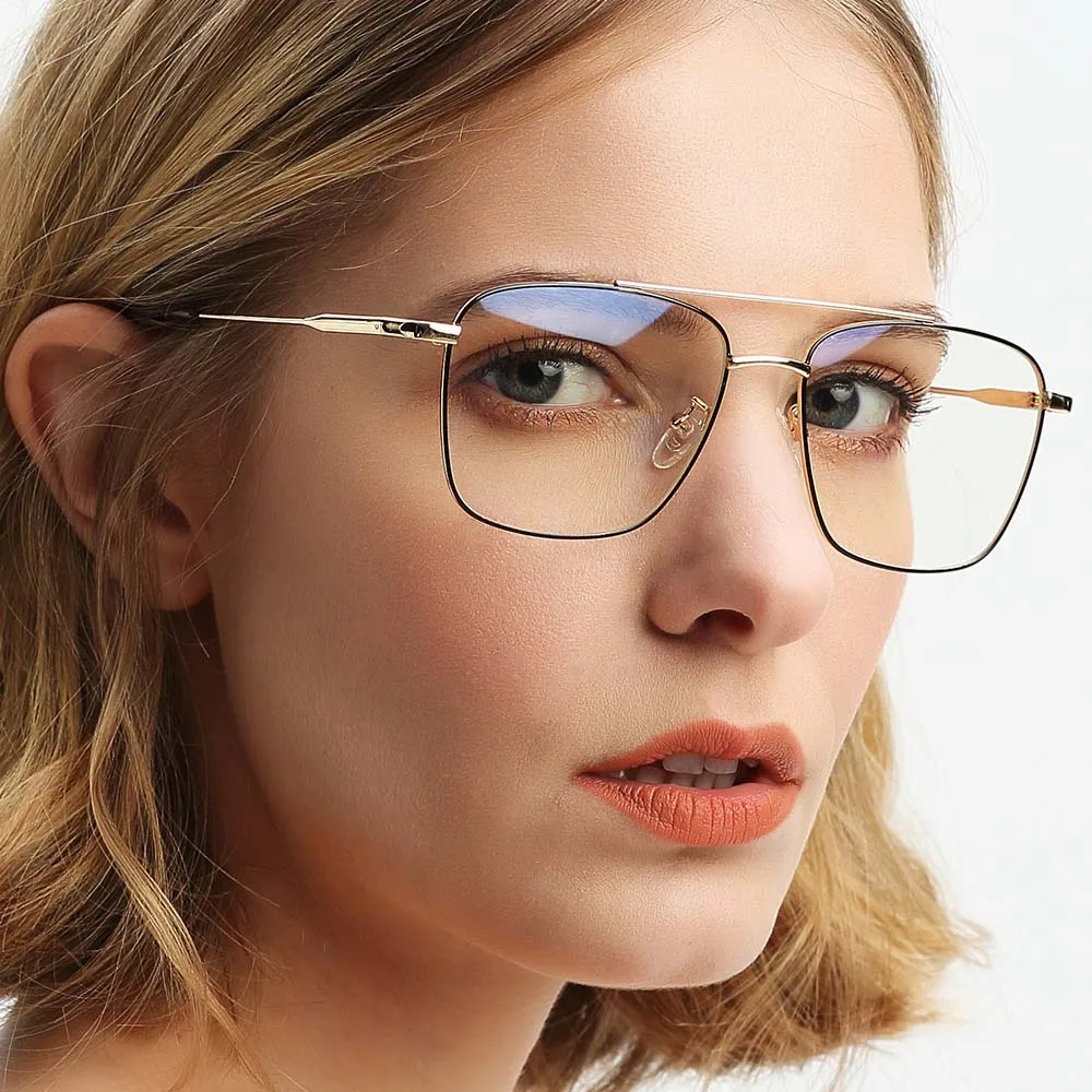 

Wholesale Popular Fashion metal anti blue blocking glasses optical frame eyeglasses Eyewear