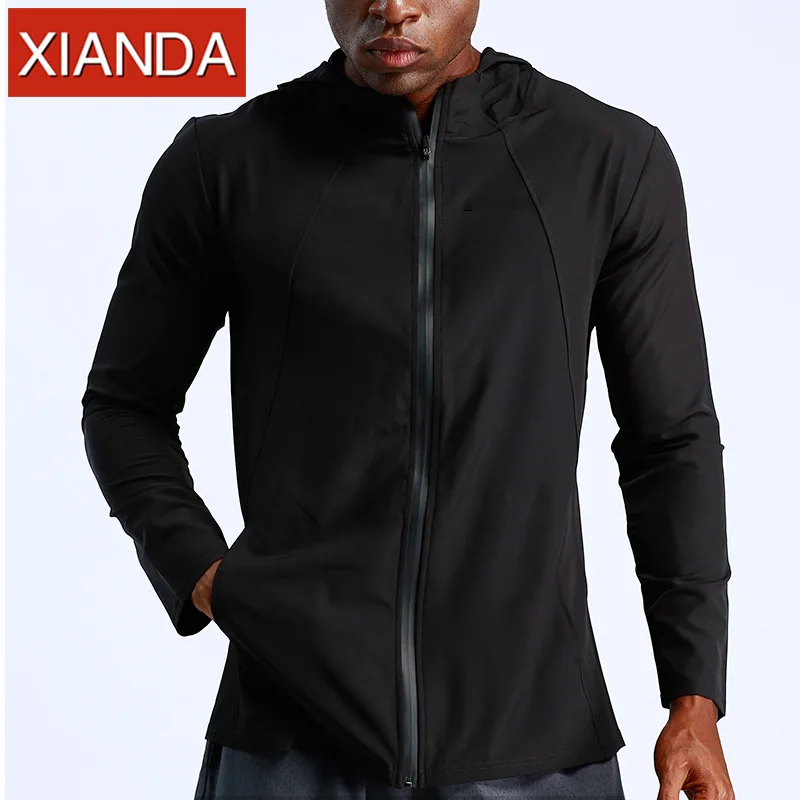 

Wholesale Custom Men Fitness Running Sportswear Gym Workout Hoodie Jacket Wholesale