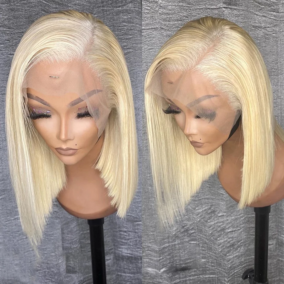 

Fast Shipping Addictive Preplucked 13x4 Human Hair Short Bob Lace Front Wig