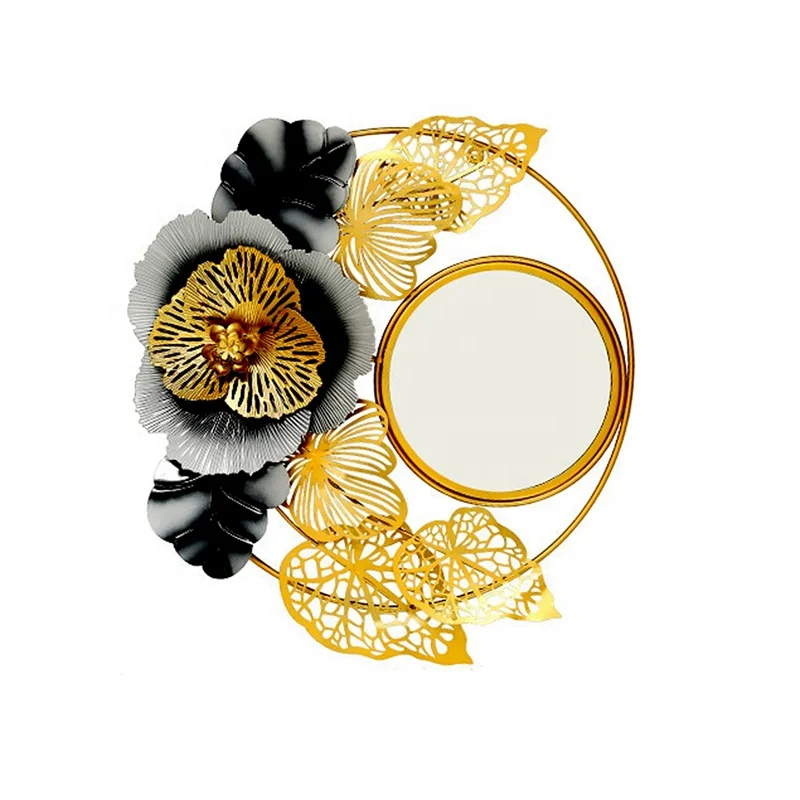 

Hot Sale European Style Luxury Golden Entrance Mirror