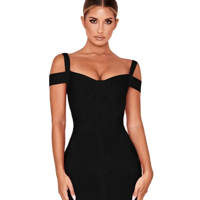 

2020 New Casual Elegant Women Summer Dress Sexy Sleeveless Club Bodycon Bandage Dresses, As picture