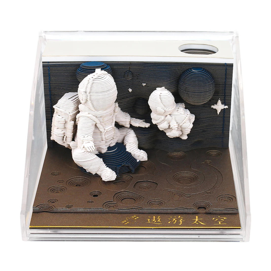 

Factory Direct Selling Creative Gift Astronaut Desktop Decoration Hand Tear 3D Memo