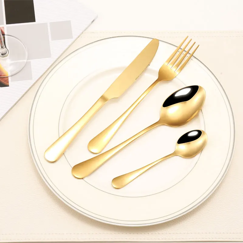 

Cheap Wholesale Knife Fork and Spoon Hotel Stainless Steel Gold Cutlery Set Wedding Western Flatware, Sliver/gold/rose gold/iridescent/black