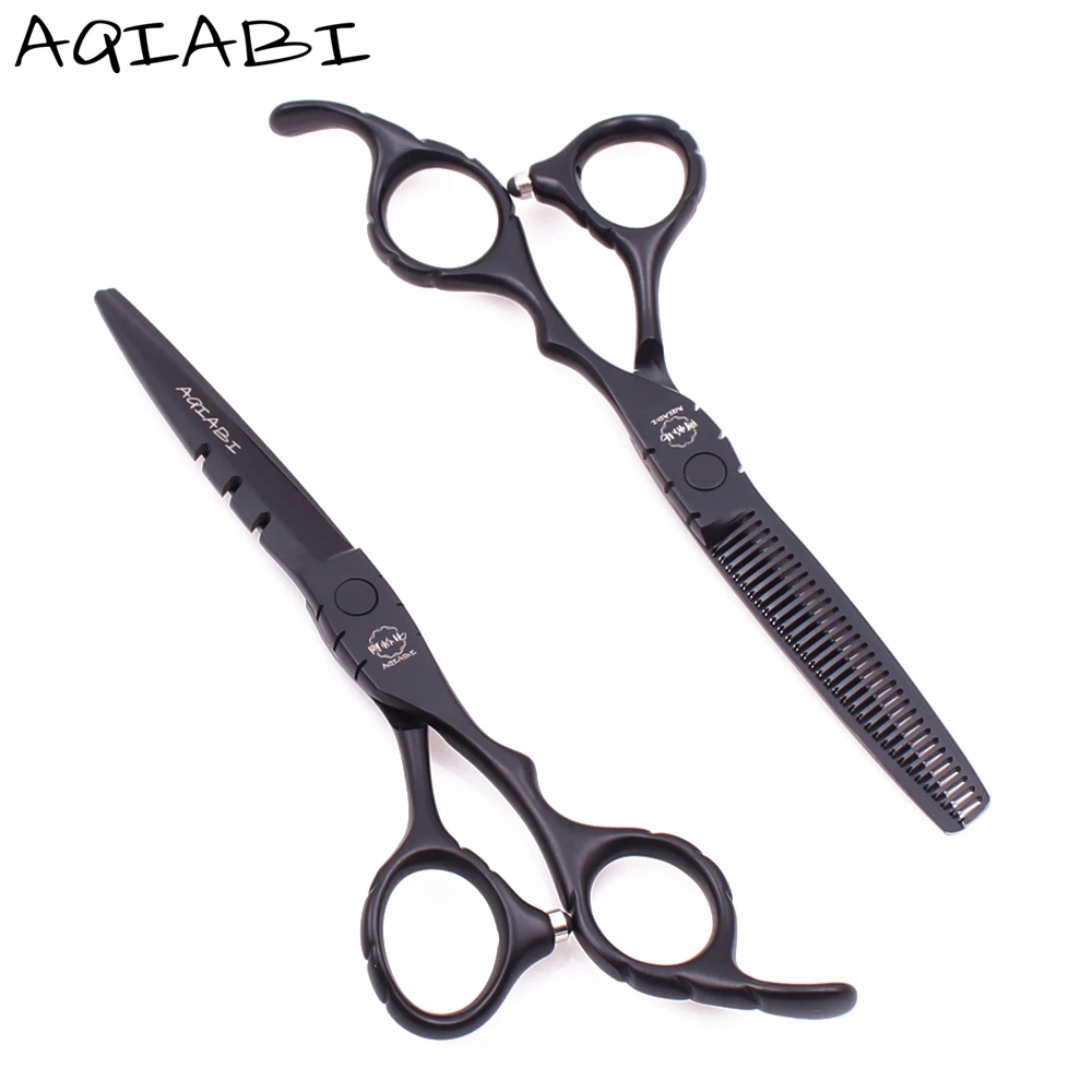 

Hairdressing Scissors 5.5'' 6" JP Steel Hair Cutting Scissors Thinning Shears Hair Scissors Black A1010