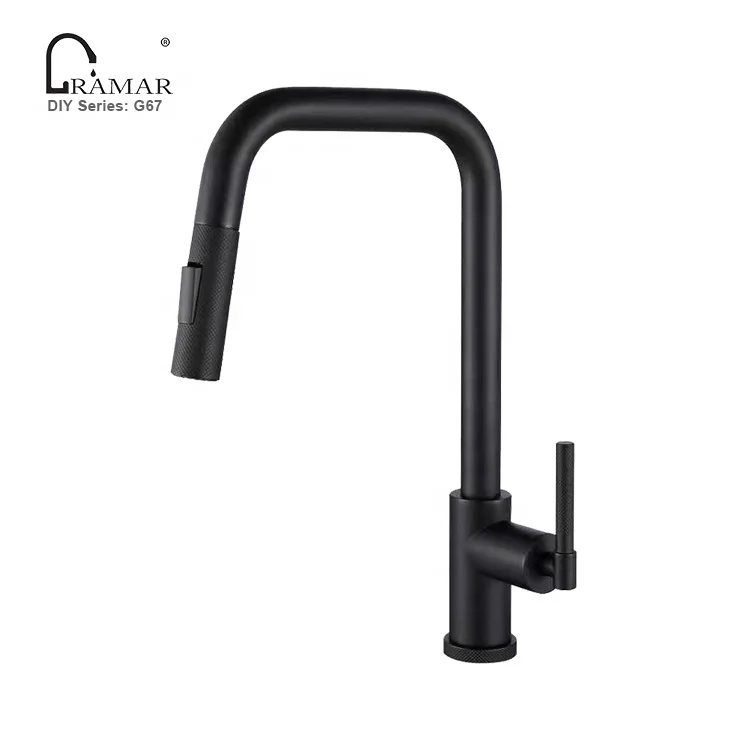 Koala 2020 New Carved Design Nano Spot Free Pull Out Sink Faucet for Kitchen