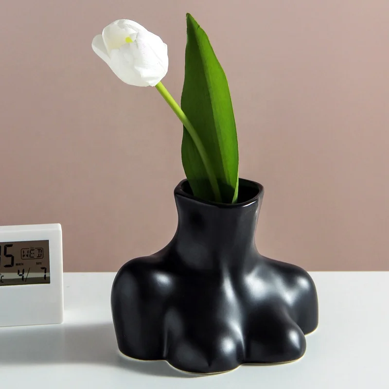 

hot saling amazon body vase ceramic for living room flower arrangement vase artistic home decorations, As picture
