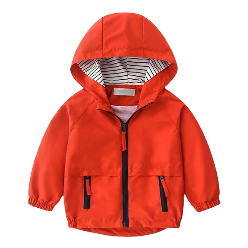 

Wholesales windproof kids jackets girls children's autumn coats with full zipper for kids plain waterproof, Customized color
