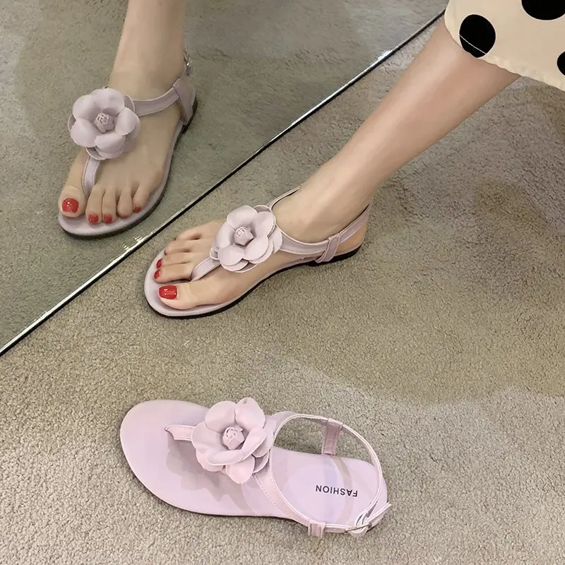 

PDEP 2021 fashion hot style flower sandals flip-flops for women luxury slippers embellished sandals, Black,purple,white