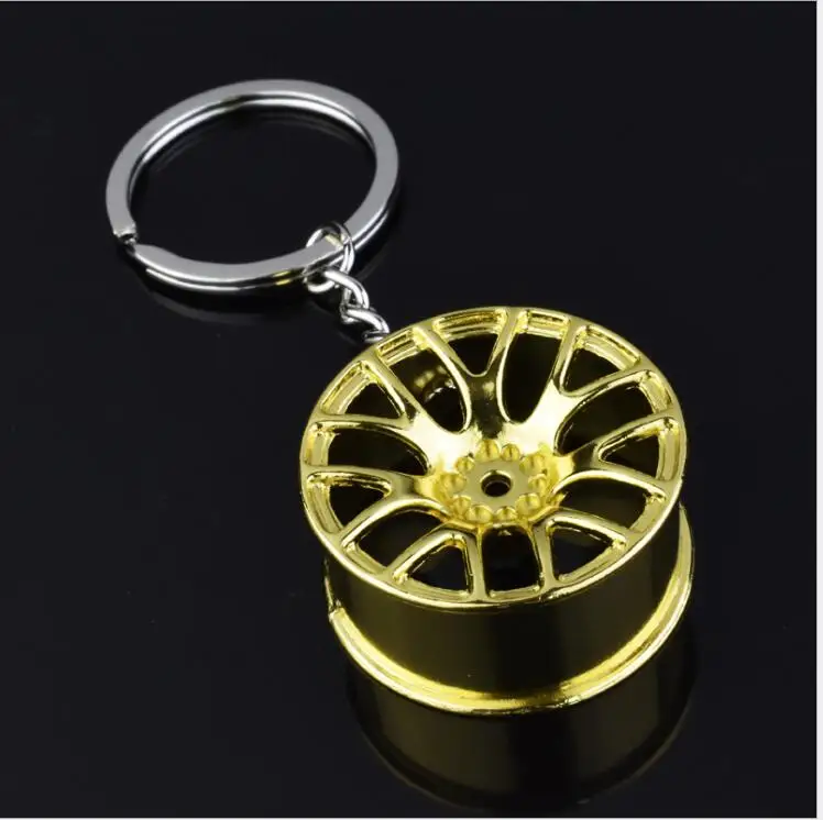 Metal Wheel Hub Keychain / Wheel Hub Key Ring / Car Rims Tires Key
