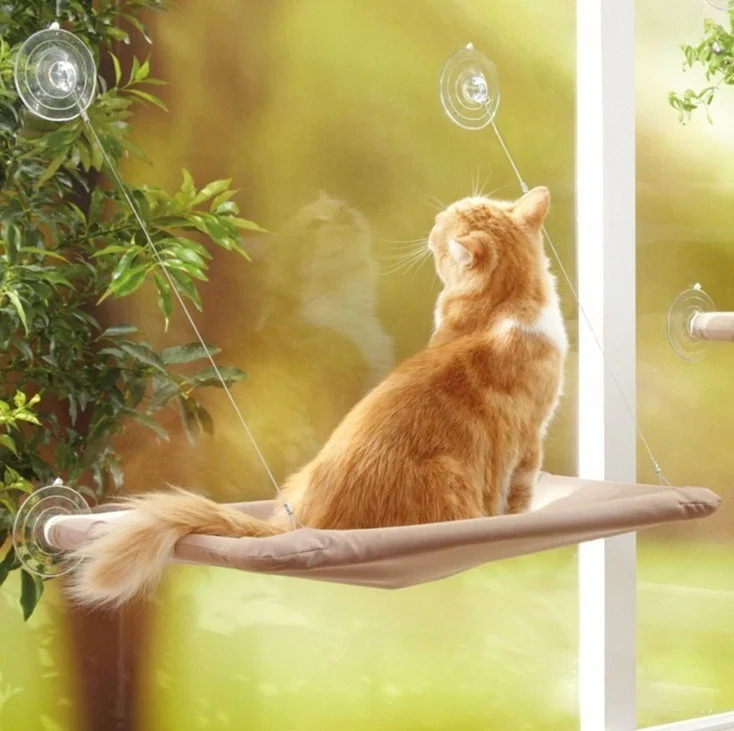

Biumart Window Seat Mounted Cat Bed Cat Hammock