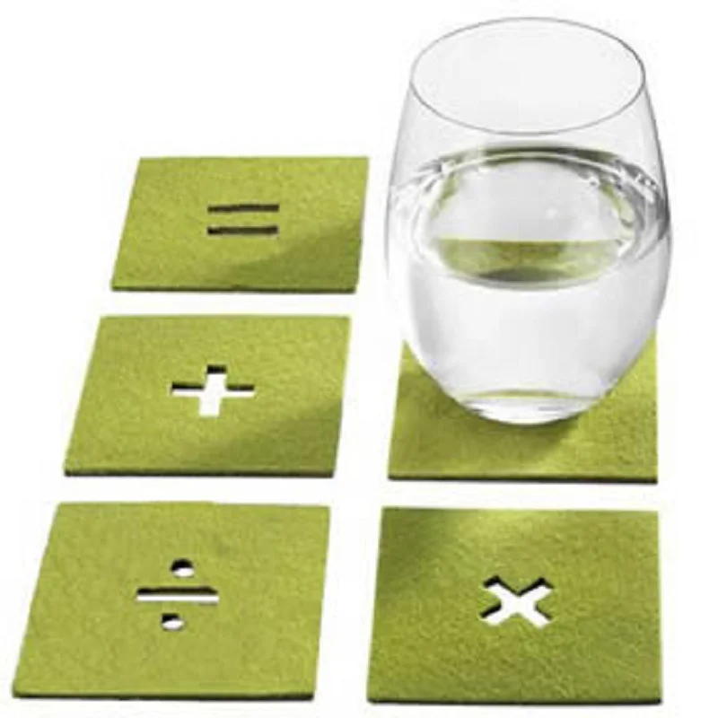 muti-colors christmas drink felt coaster