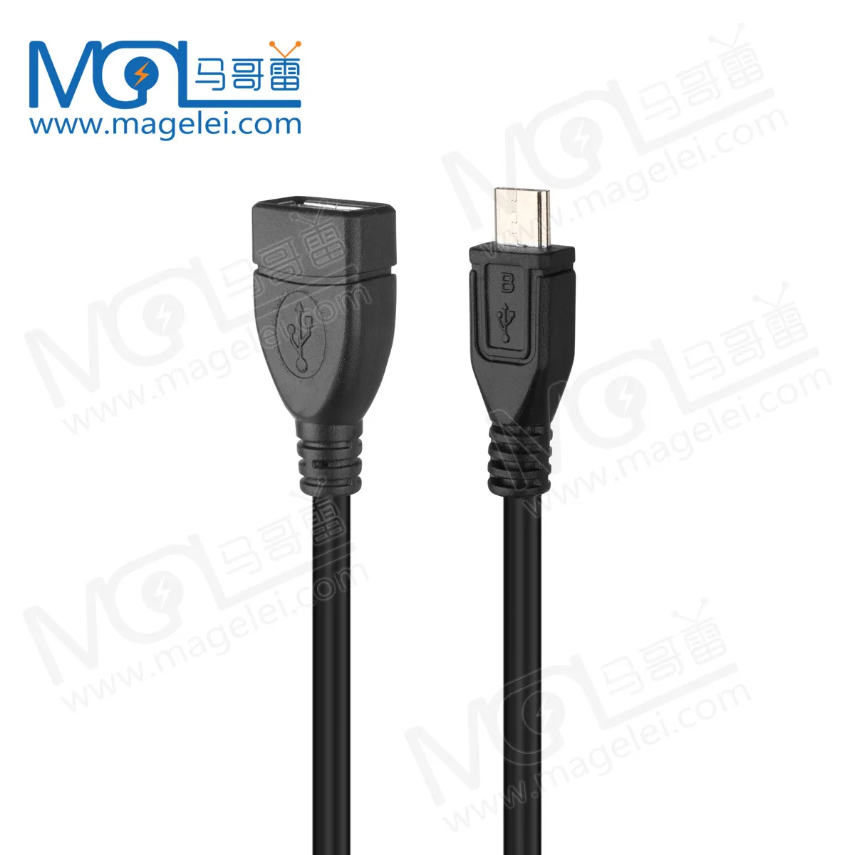 Wholesale Black Micro Usb2.0 Cable Micro Usb Male To Usb 2.0 Female