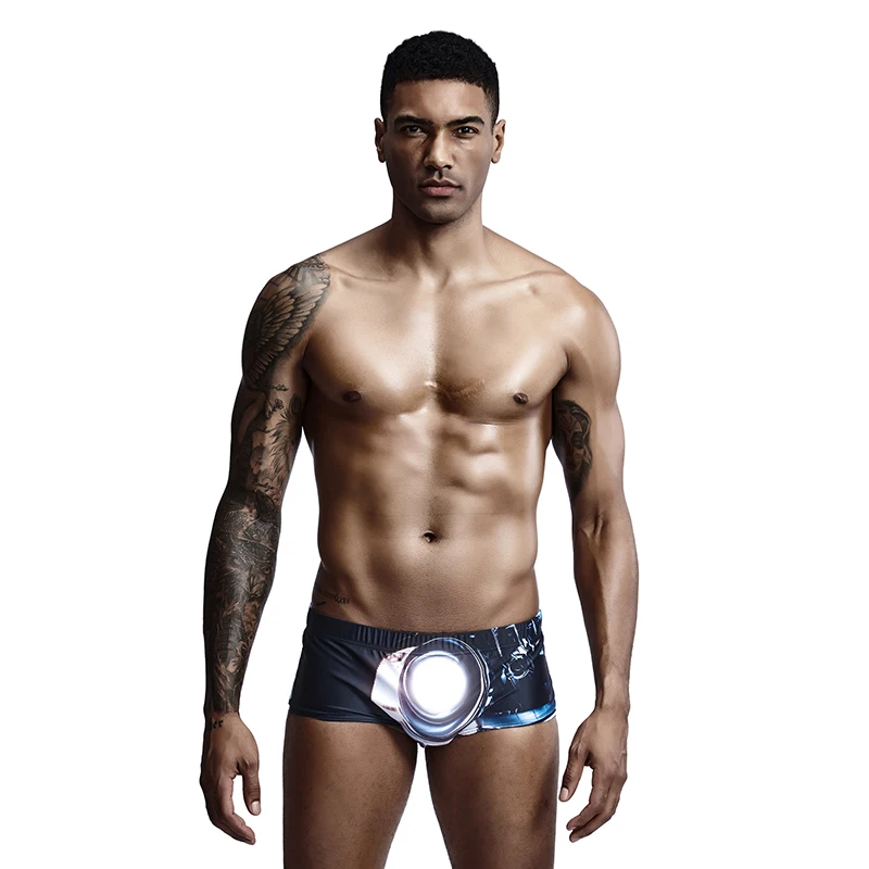 

New Men's swimming trunks professional training boxer swimming trunks anti-embarrassment anti-exposure beach swimming trunk, Accept customized
