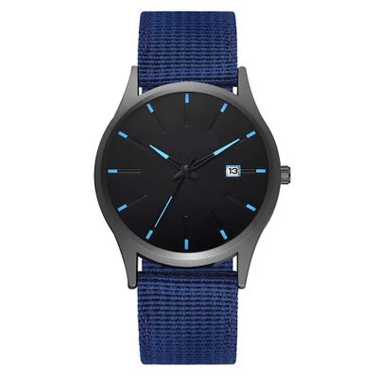 

man Watches Leather nylon stainless steel luxury waterproof quartz oem brand hand watch