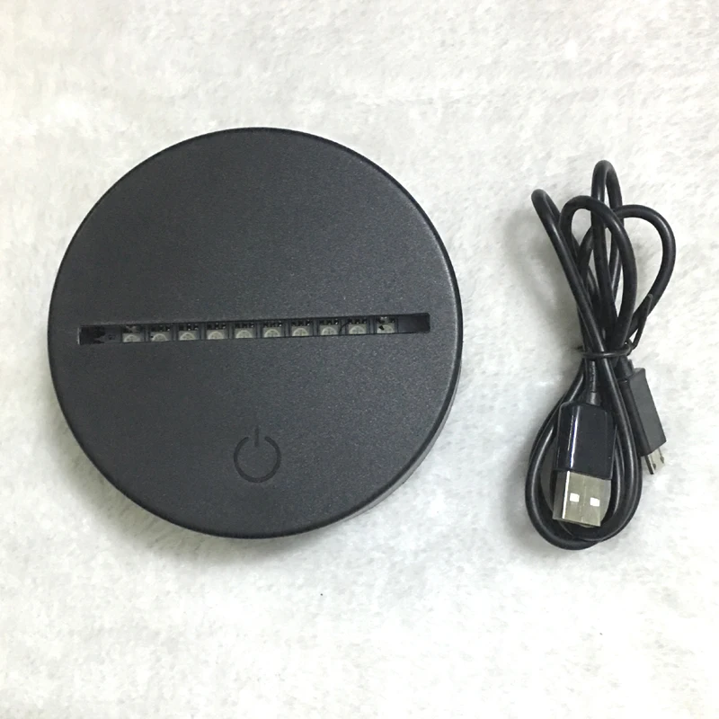
Wholesale switch 7colors custom 3d night lamp base battery operated USB rechargeable display acrylic led light base 