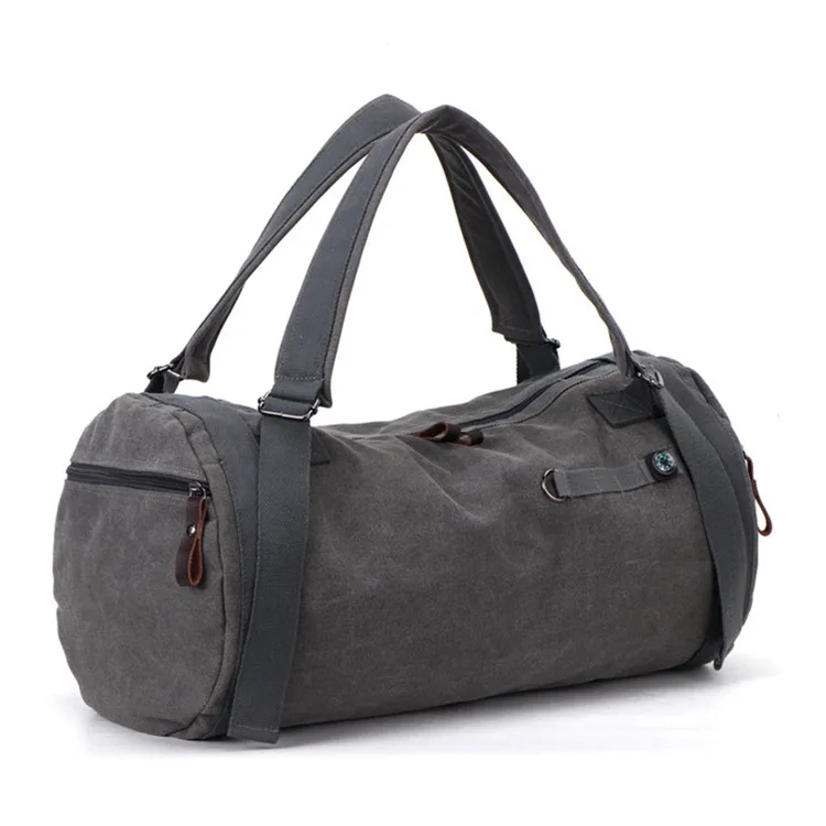 

Sports Canvas Weekender Travel Round Duffle Luggage Carry Tote Backpack Bag, Black, gray, army green, khaki