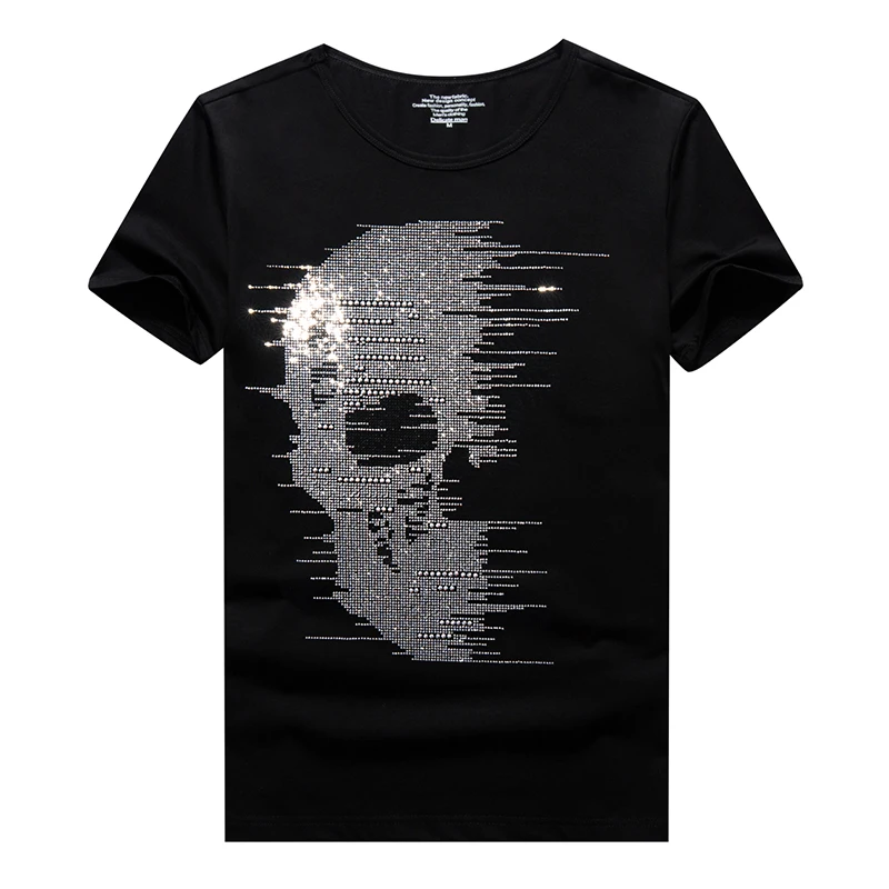 Free sample Skull head Hot Fix Rhinestones motif crystal rhinestone strass iron on Transfer applique