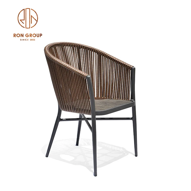 aluminum wicker armchair rattan chair outdoor furniture