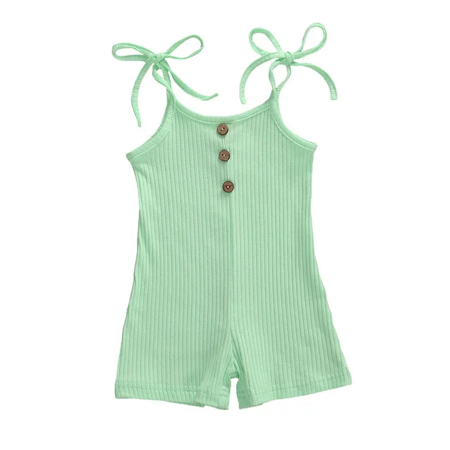 

CJX1195 Baby girl's new 2021 hot selling fashion girl's one-piece summer suspender sleeveless romper