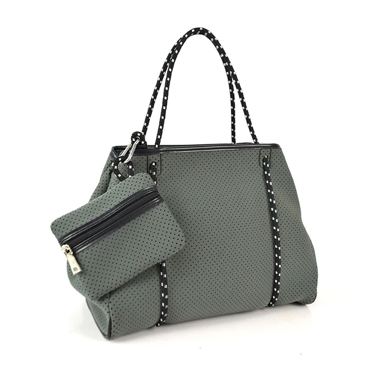 

2021 Customized Logo Women Hand Bags Luxury Fashion Handbags Designing Neoprene Lady Tote Hand Bag