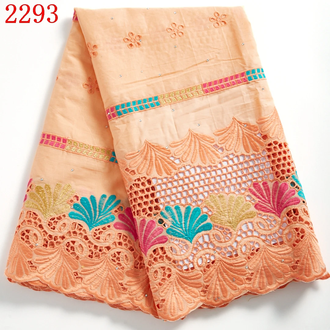 

Embroidery 100% Dry Cotton Lace Fabric For Dress High Quality African Dry Cotton Lace 2293