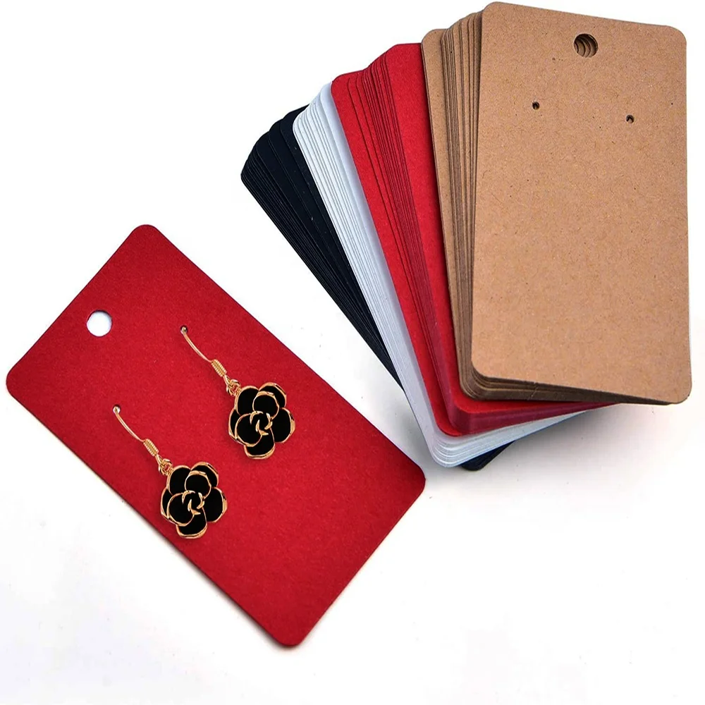 

Customized Luxury And recycled Earring Coated Paper Jewelry Cards Hair Extension Necklace Display Card With Printing Brand Logo