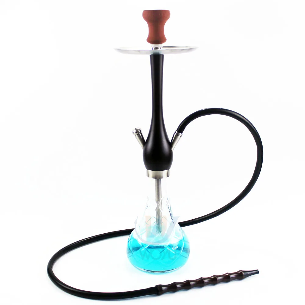 Hot sell factory clay bowl chicha tobacco malasses cheap narguile wooden glass shisha wooden hookah