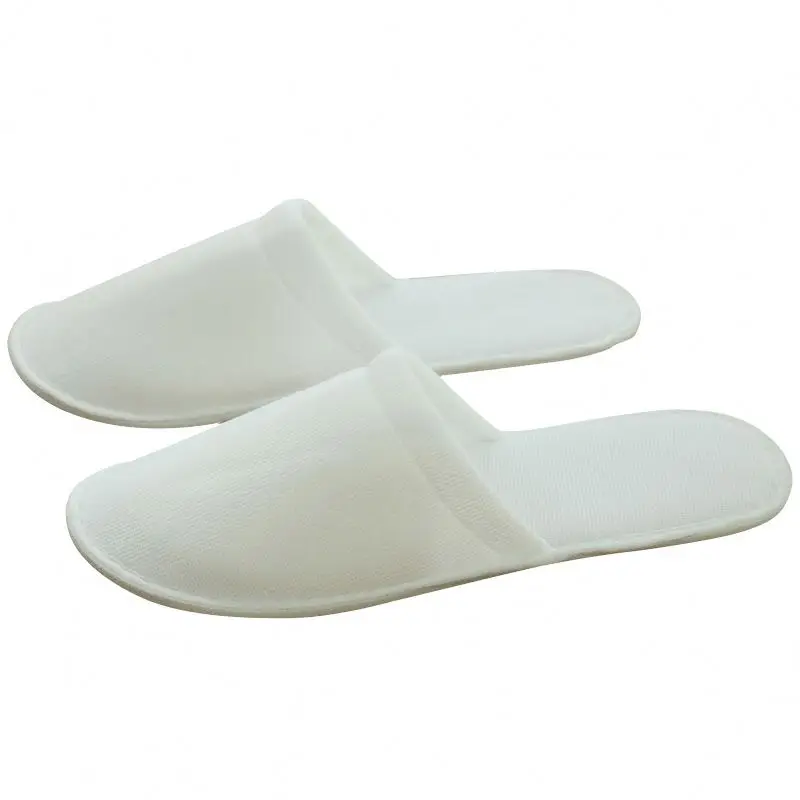 

Custom Logo Chenyu White Color in EVA Sole Cloth Spa Hotel Bedroom Slippers for Women and Men hotel luxury slippers, As shown