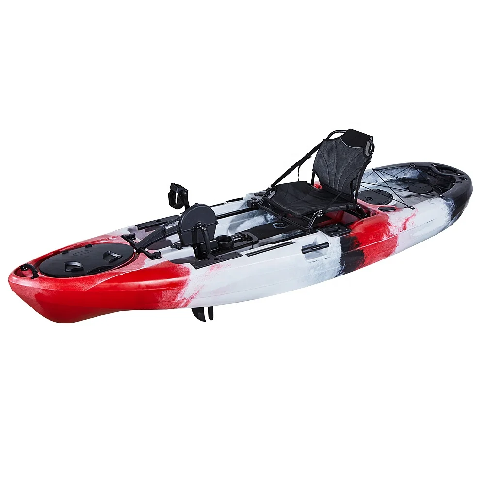 

China OEM wholesale not inflatable single person sea paddle fishing kayak with aluminum frame seat for canoe pedal kayak, Customers required