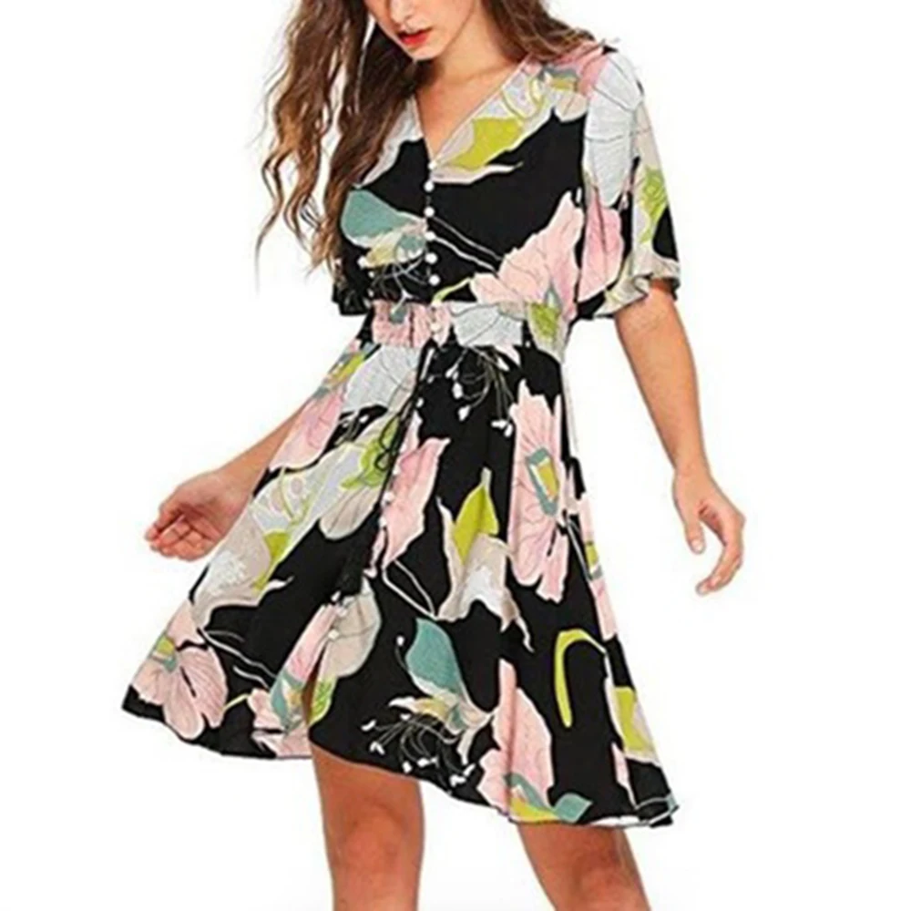 
Maxi dress. Plus Sizes Available Comfortable Sleek design Women floral Corset Dress 