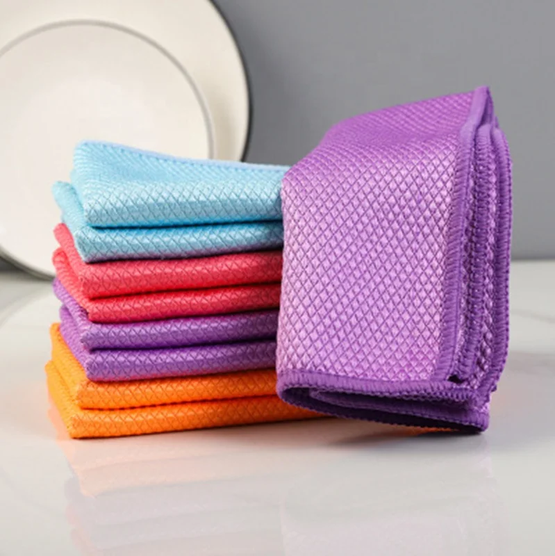 

Microfiber cleaning towel absorption glass kitchen cleaning cloth table window car dish towel dishcloth kitchen gadgets, Red,purple,green,blue,orange