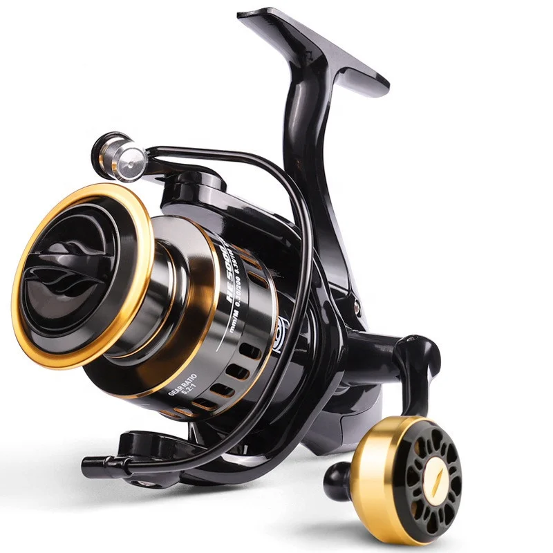 

Amazon hot sale HE1000-7000 Spinning reel Full Metal Body Spinning fishing reels with metal handle, Black