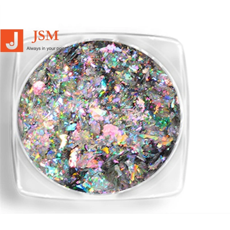 

Salon Aurora Holographic Chameleon Nail Powder Flakes Dazzling Nail Glitters Decorations, 3 colors