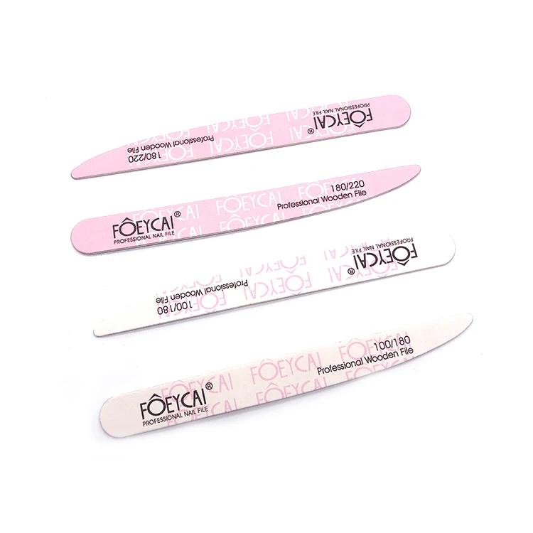 

Custom Printing Wooden 100 120 220 Grit double sided Nail File professional mini with logo, Customized