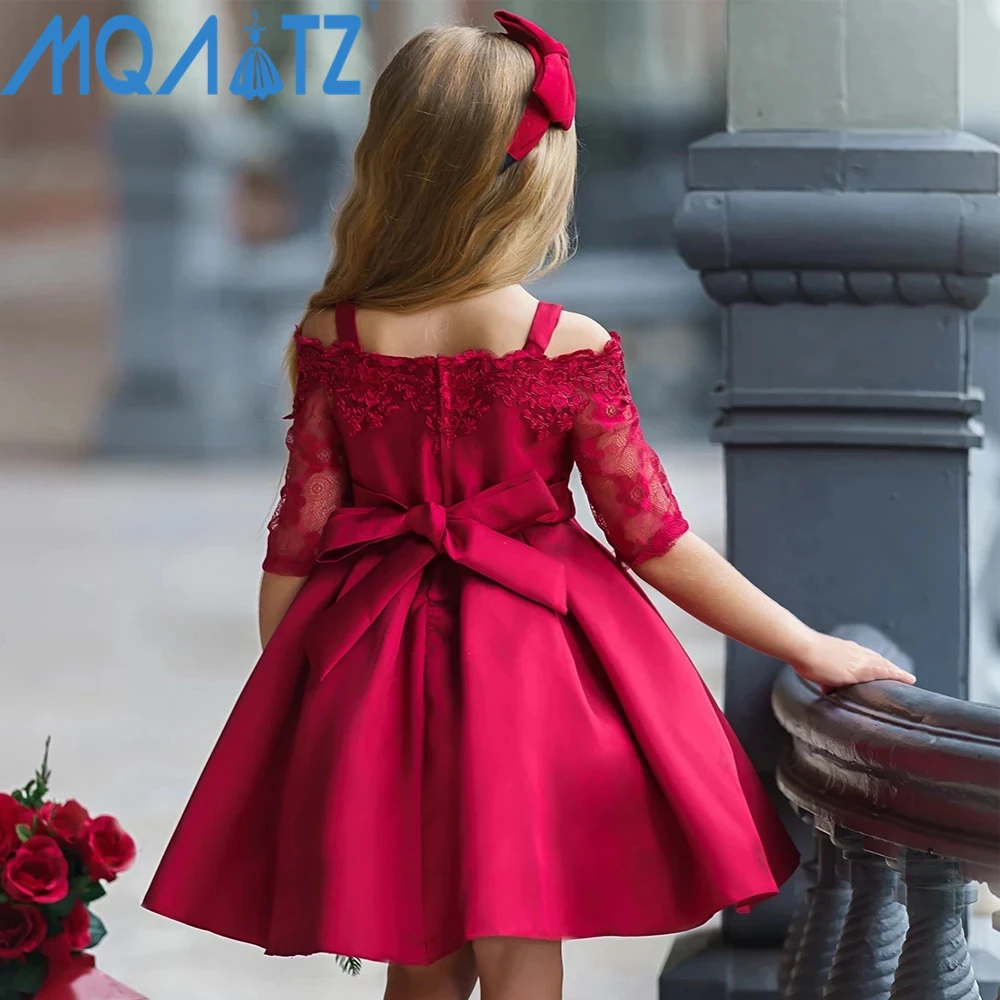 

MQATZ Flower Girl Wedding Party Dresses Baby Girl Event Frock Design