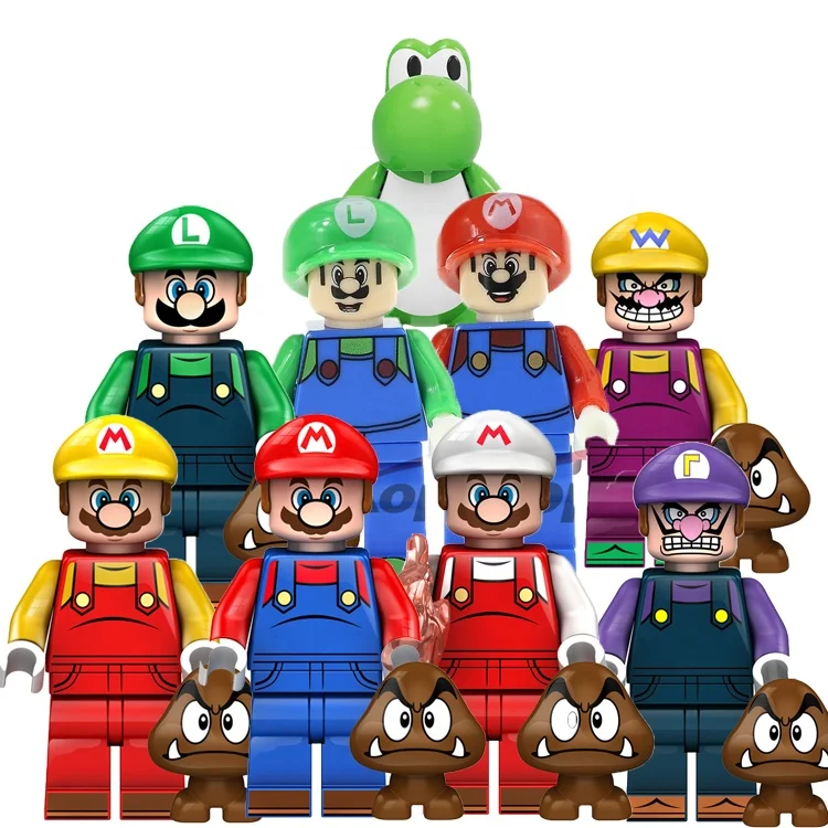 

KDL805 Super Yoshi Mario Bros Brother Luigi Mini Building Blocks Action Figure Children Collect Assemble Plastic Toy Juguete