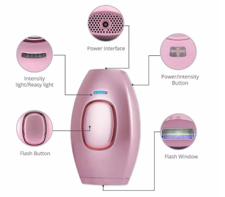 

Mini Home Use 8 Levels Ipl Hair Removal Best Professional Permanent Photon Hair Remover Laser Machine For Skin Portable Beauty, White,pink,black